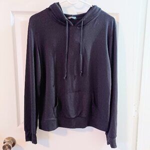 SSoulm Girls Black pullover hoodie sweatshirt, size M long sleeve light weight